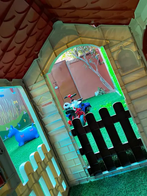 Cabane et jeux extérieurs
